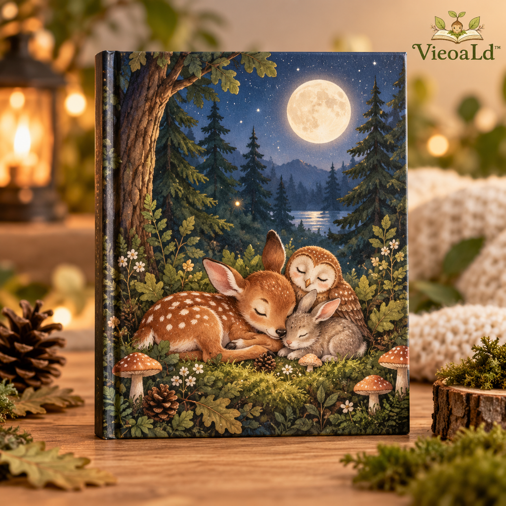 VieoaLd™ Moonlit Forest Friends Bedtime Storybook