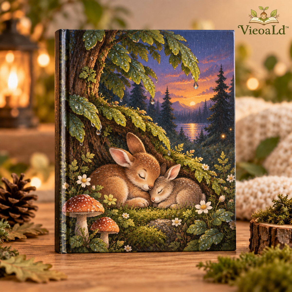 VieoaLd™ Rainy Forest Bunny Bedtime Storybook