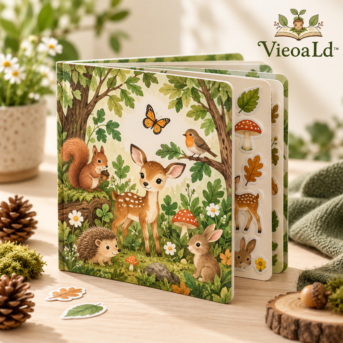 VieoaLd™ Woodland Sticker Activity Book