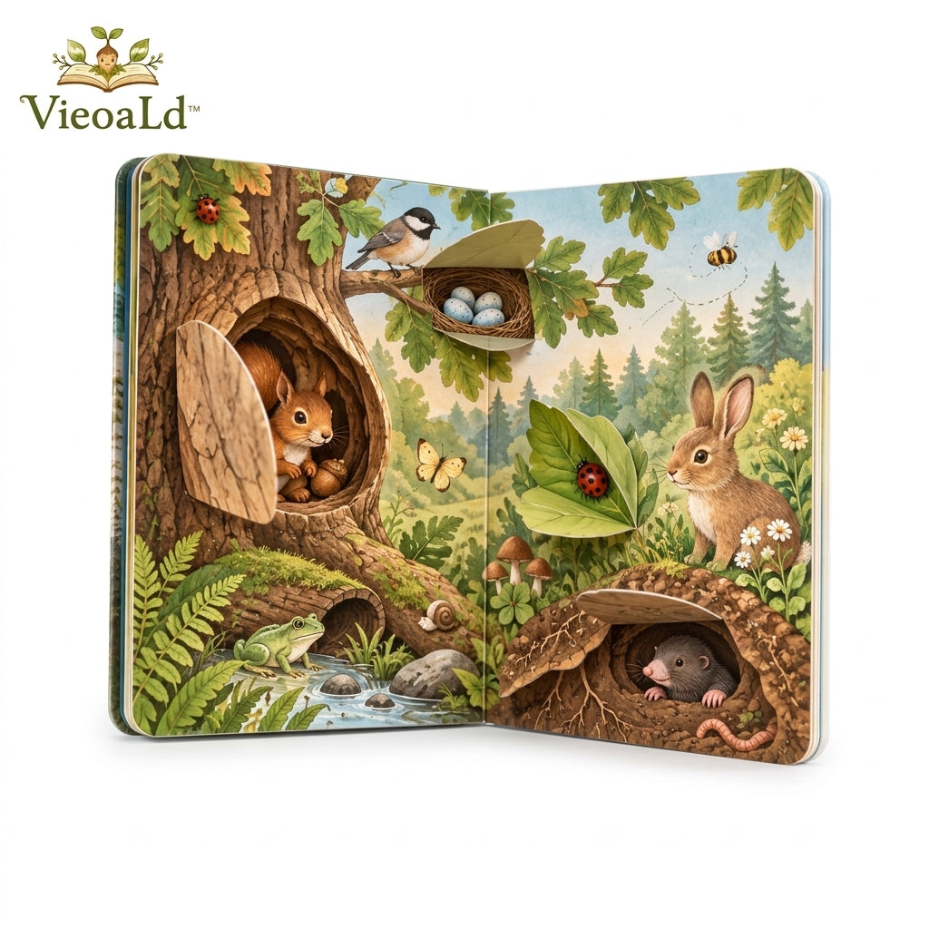 VieoaLd™ Hidden Homes Lift-the-Flap Nature Book